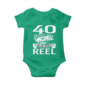 Still Keeping It Reel At 40 Baby Onesie Fisherman Birthday Gift TS12 Irish Green Print Your Wear