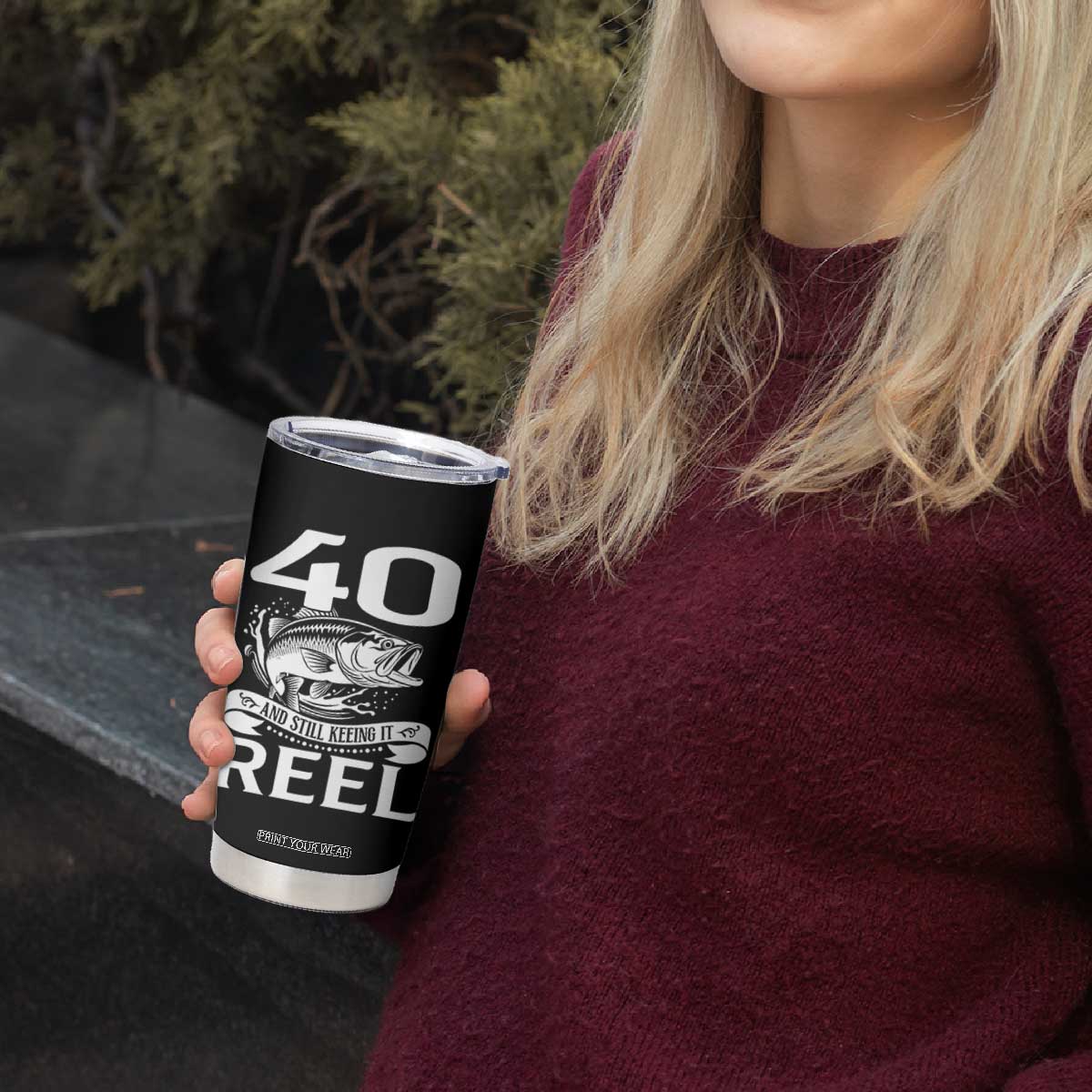 Still Keeping It Reel At 40 Tumbler Cup Fisherman Birthday Gift TS12 Print Your Wear