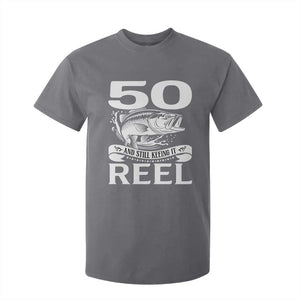 Still Keeping It Reel At 50 T Shirt For Kid Fisherman Birthday Gift TS12 Charcoal Print Your Wear