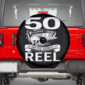 Still Keeping It Reel At 50 Spare Tire Cover Fisherman Birthday Gift TS12 Black Print Your Wear