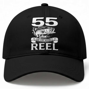 Still Keeping It Reel At 55 Baseball Cap Fisherman Birthday Gift TS12 Print Your Wear