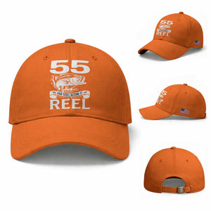 Still Keeping It Reel At 55 Baseball Cap Fisherman Birthday Gift TS12 Baseball Cap Universal Fit Orange Print Your Wear
