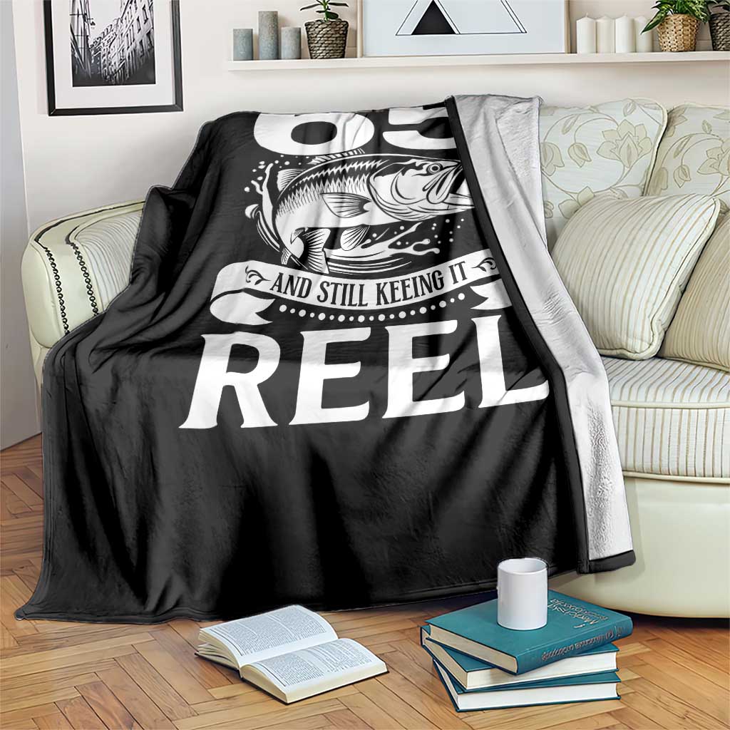 Still Keeping It Reel At 65 Throw Blanket Fisherman Birthday Gift TS12 Print Your Wear