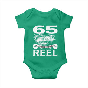 Still Keeping It Reel At 65 Baby Onesie Fisherman Birthday Gift TS12 Irish Green Print Your Wear