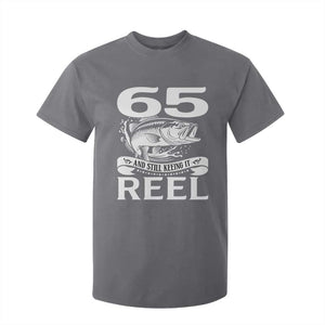 Still Keeping It Reel At 65 T Shirt For Kid Fisherman Birthday Gift TS12 Charcoal Print Your Wear
