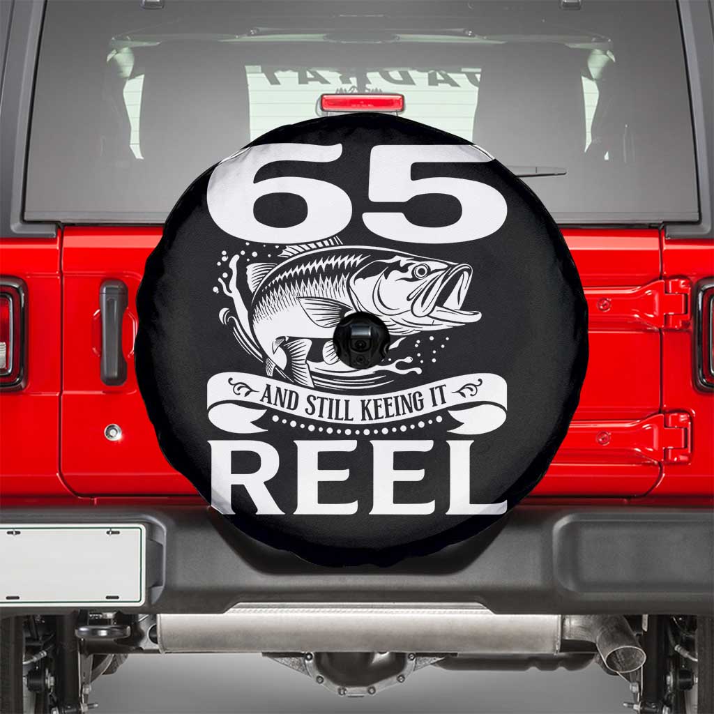 Still Keeping It Reel At 65 Spare Tire Cover Fisherman Birthday Gift TS12 Black Print Your Wear