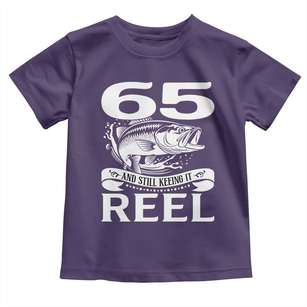 Still Keeping It Reel At 65 Toddler T Shirt Fisherman Birthday Gift TS12 Purple Print Your Wear