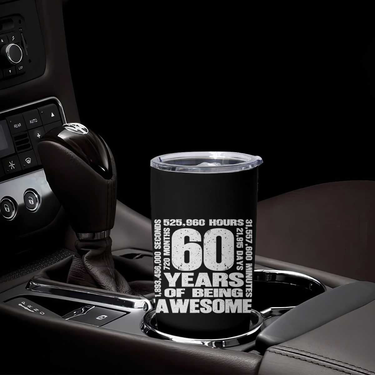 60th Milestone Birthday Gift Tumbler Cup 60 Years Of Being Awesome TS12 Print Your Wear