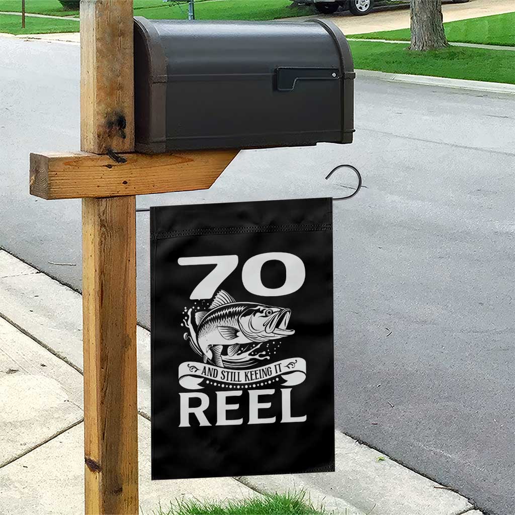 Still Keeping It Reel At 70 Garden Flag Fisherman Birthday Gift TS12 Print Your Wear