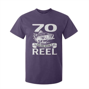Still Keeping It Reel At 70 T Shirt For Kid Fisherman Birthday Gift TS12 Purple Print Your Wear