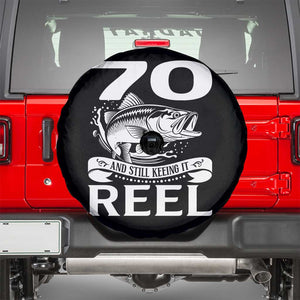 Still Keeping It Reel At 70 Spare Tire Cover Fisherman Birthday Gift TS12 Black Print Your Wear