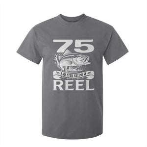 Still Keeping It Reel At 75 T Shirt For Kid Fisherman Birthday Gift TS12 Charcoal Print Your Wear