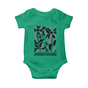 Melanoma Awareness Baby Onesie I Wear Black For Myself Skin Cancer Survivor TS12 Irish Green Print Your Wear