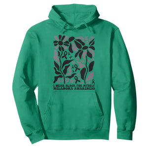 Melanoma Awareness Hoodie I Wear Black For Myself Skin Cancer Survivor TS12 Irish Green Print Your Wear