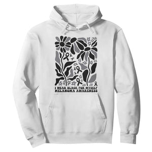 Melanoma Awareness Hoodie I Wear Black For Myself Skin Cancer Survivor TS12 White Print Your Wear