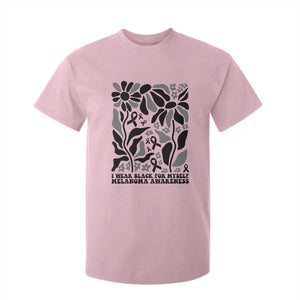 Melanoma Awareness T Shirt For Kid I Wear Black For Myself Skin Cancer Survivor TS12 Light Pink Print Your Wear