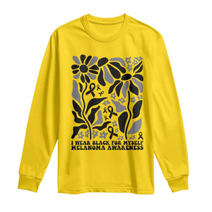 Melanoma Awareness Long Sleeve Shirt I Wear Black For Myself Skin Cancer Survivor TS12 Daisy Print Your Wear