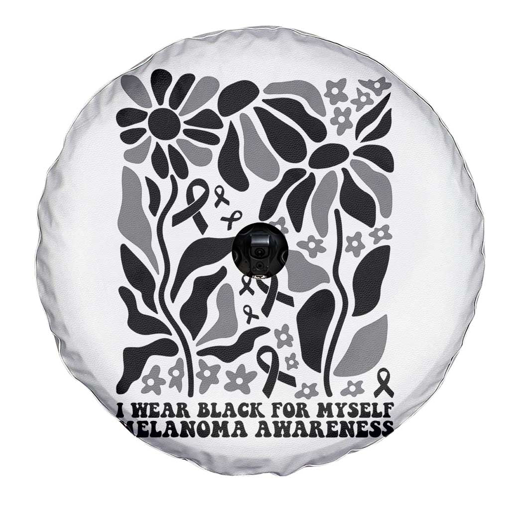 Melanoma Awareness Spare Tire Cover I Wear Black For Myself Skin Cancer Survivor TS12 Print Your Wear