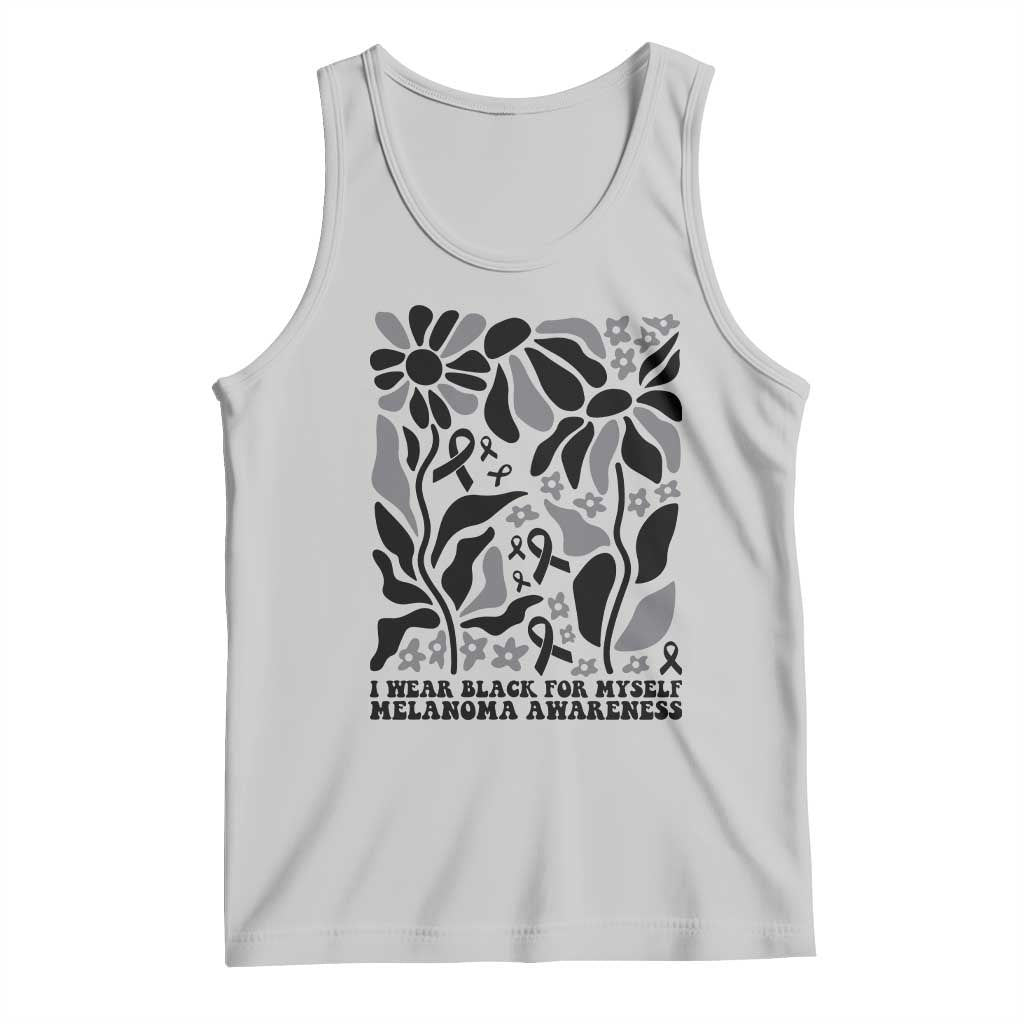 Melanoma Awareness Tank Top I Wear Black For Myself Skin Cancer Survivor TS12 Ash Print Your Wear