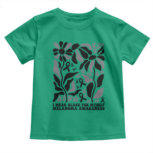 Melanoma Awareness Toddler T Shirt I Wear Black For Myself Skin Cancer Survivor TS12 Irish Green Print Your Wear