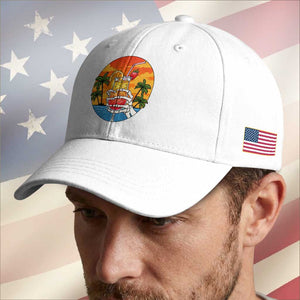 Tropical Skeleton Summerween Baseball Cap Beach Cocktail Vacation