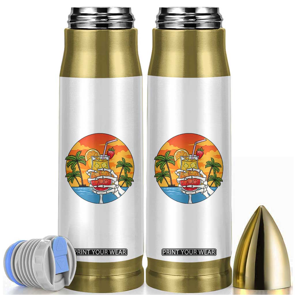 Tropical Skeleton Summerween Bullet Tumbler Beach Cocktail Vacation TS12 White Print Your Wear