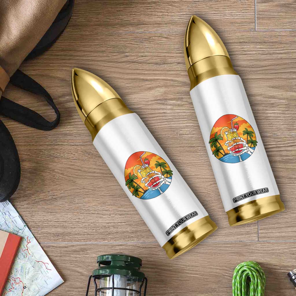 Tropical Skeleton Summerween Bullet Tumbler Beach Cocktail Vacation