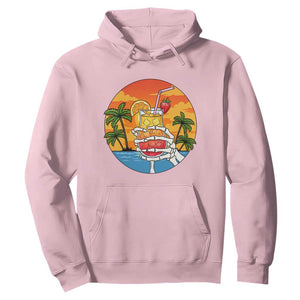 Tropical Skeleton Summerween Hoodie Beach Cocktail Vacation