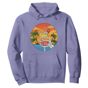 Tropical Skeleton Summerween Hoodie Beach Cocktail Vacation