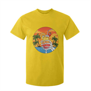 Tropical Skeleton Summerween T Shirt For Kid Beach Cocktail Vacation