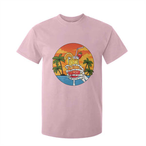 Tropical Skeleton Summerween T Shirt For Kid Beach Cocktail Vacation