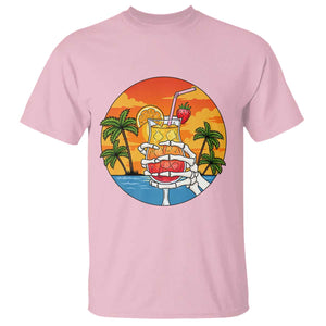 Tropical Skeleton Summerween T Shirt Beach Cocktail Vacation