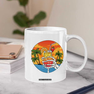 Tropical Skeleton Summerween Coffee Mug Beach Cocktail Vacation