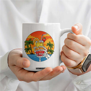 Tropical Skeleton Summerween Coffee Mug Beach Cocktail Vacation