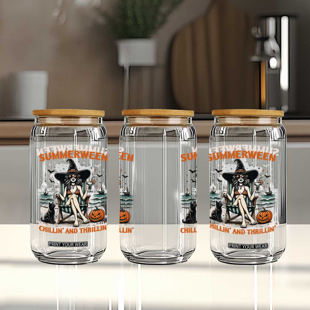 Witchy Beach Summerween Vacation Glass Can Chillin And Thrillin