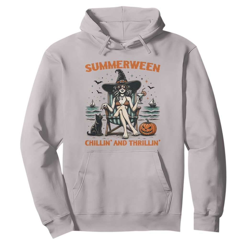 Witchy Beach Summerween Vacation Hoodie Chillin And Thrillin