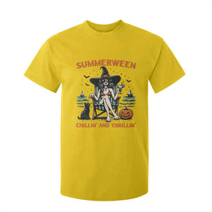 Witchy Beach Summerween Vacation T Shirt For Kid Chillin And Thrillin