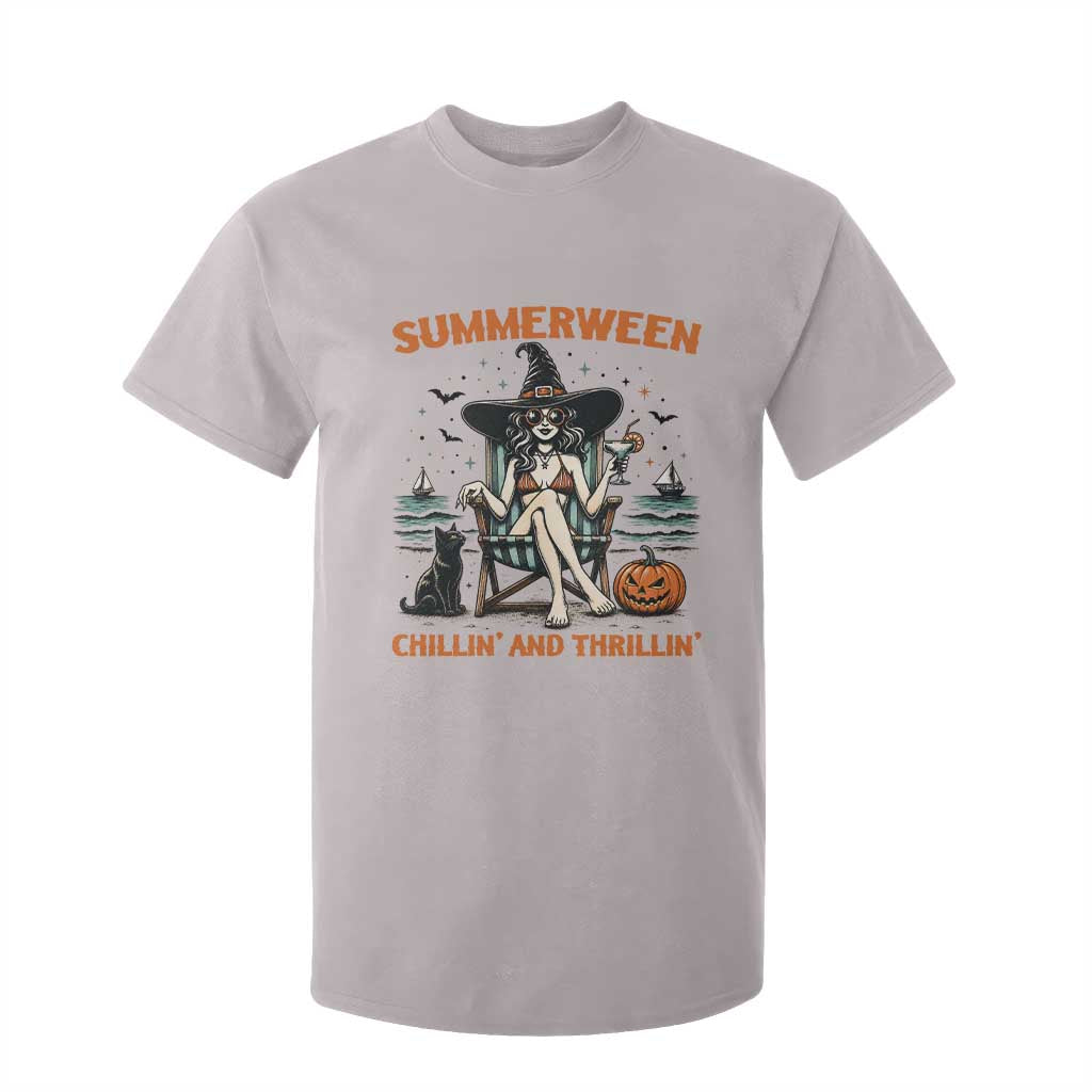 Witchy Beach Summerween Vacation T Shirt For Kid Chillin And Thrillin