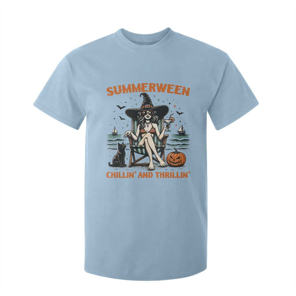 Witchy Beach Summerween Vacation T Shirt For Kid Chillin And Thrillin