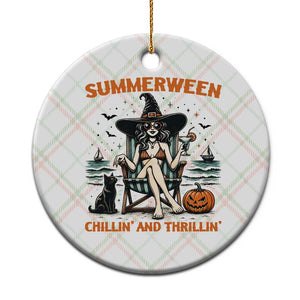 Witchy Beach Summerween Vacation Ceramic Ornament Chillin And Thrillin