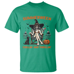 Witchy Beach Summerween Vacation T Shirt Chillin And Thrillin