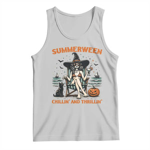 Witchy Beach Summerween Vacation Tank Top Chillin And Thrillin