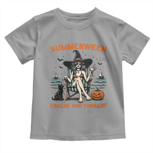 Witchy Beach Summerween Vacation Toddler T Shirt Chillin And Thrillin