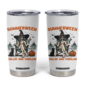 Witchy Beach Summerween Vacation Tumbler Cup Chillin And Thrillin