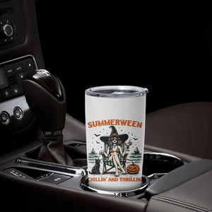 Witchy Beach Summerween Vacation Tumbler Cup Chillin And Thrillin