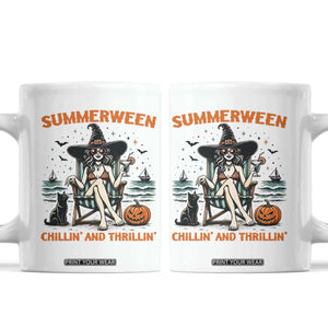 Witchy Beach Summerween Vacation Coffee Mug Chillin And Thrillin