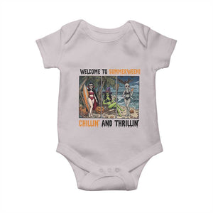 Welcome To Summerween Chillin And Thrillin Baby Onesie Funny Summer Halloween
