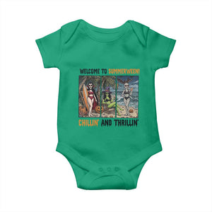 Welcome To Summerween Chillin And Thrillin Baby Onesie Funny Summer Halloween