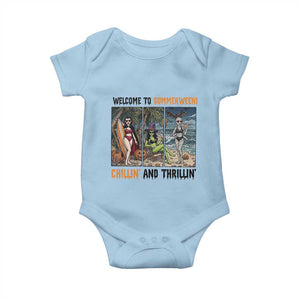 Welcome To Summerween Chillin And Thrillin Baby Onesie Funny Summer Halloween