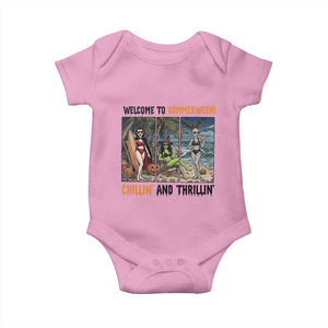 Welcome To Summerween Chillin And Thrillin Baby Onesie Funny Summer Halloween